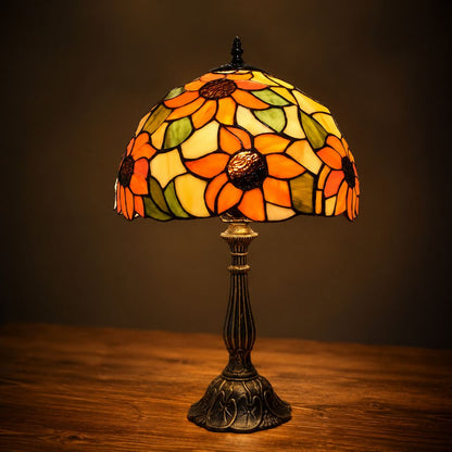 Tiffany-Style Art Glass Table Lamp with Adjustable Arm for Office, Bedroom & Reading Nook – 8 Mosaic Designs