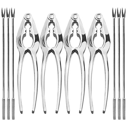 Seafood Tool Kit - Stainless Steel Crab Crackers and Lobster Forks