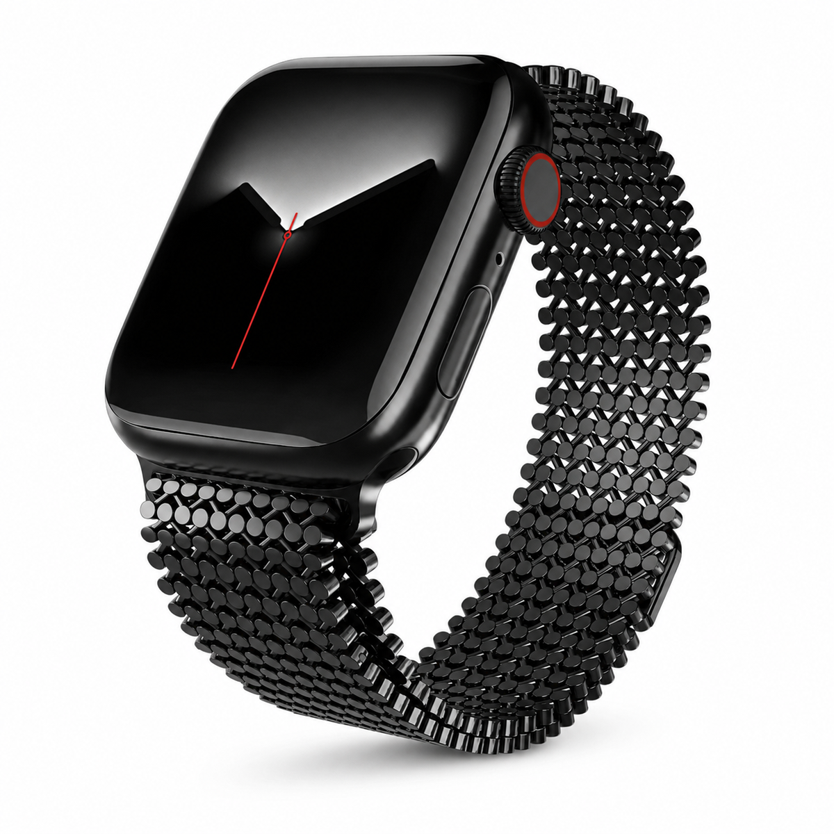 Woven Steel Watch Strap with Magnetic Clasp – Adjustable Metal Band for Apple Watch 38mm–49mm