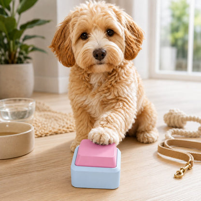 Ortekor PawTalk Recordable Pet Communication Button for Dogs & Cats - Voice Training Toy for Food, Water, Walks & Play