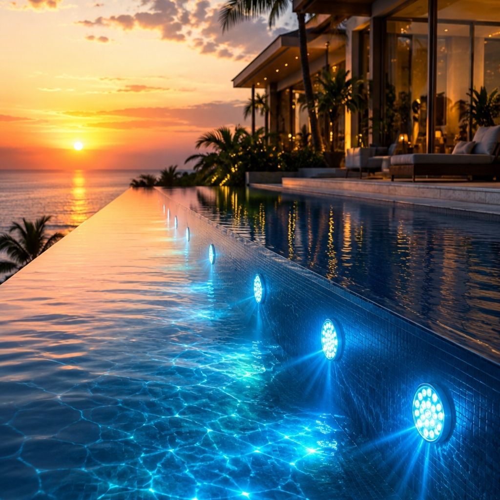 Waterproof LED Pool Light RF Remote 16 Colors Accent Lighting for Swimming Pools Hot Tubs Ponds Fountains Battery Powered Underwater