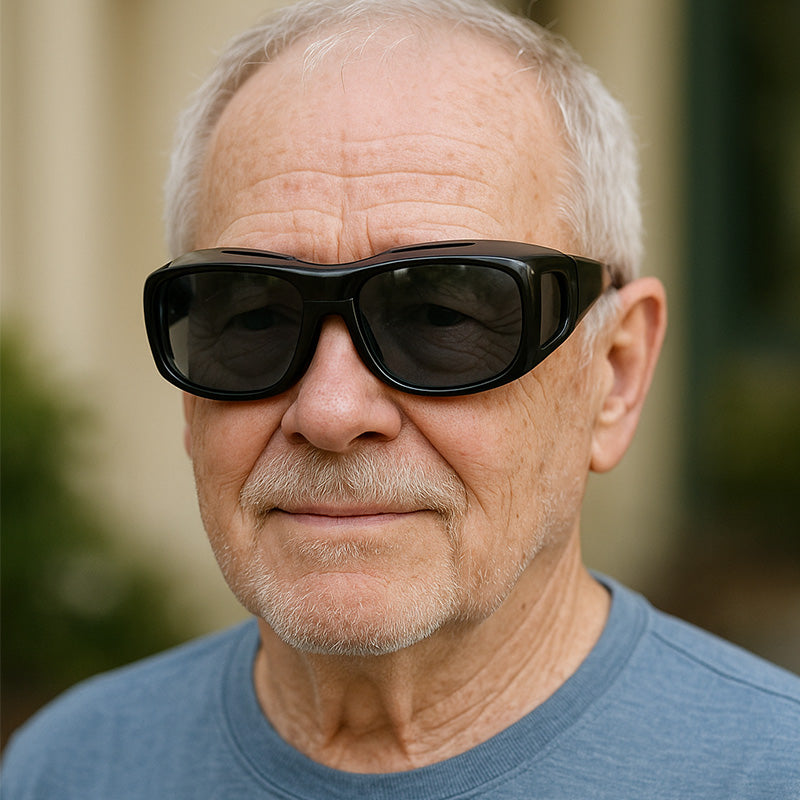 Polarized Fit-Over Sunglasses for Prescription Eyewear with Side Shields for Driving Outdoors Fishing Bright Light Protection