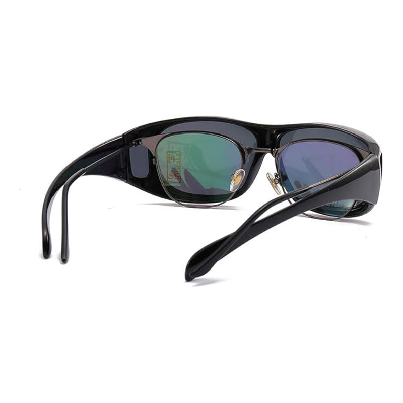 Polarized Fit-Over Sunglasses for Prescription Eyewear with Side Shields for Driving & Outdoor Use