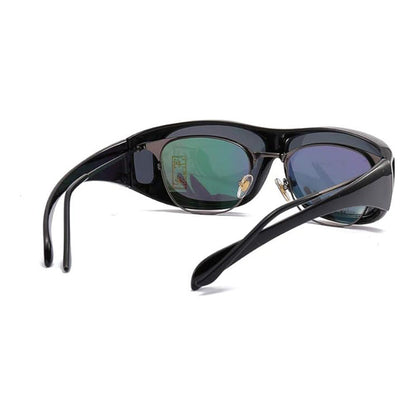 Polarized Fit-Over Sunglasses for Prescription Eyewear with Side Shields for Driving & Outdoor Use