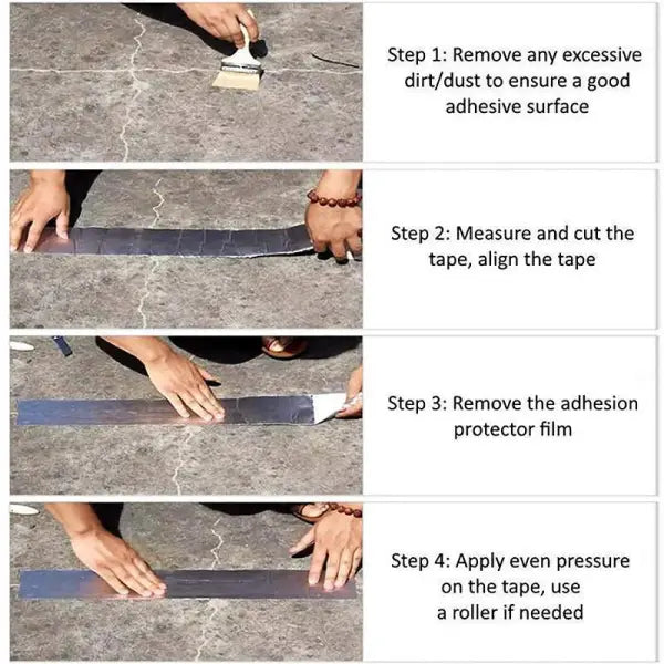 Heavy-Duty Aluminum Foil Leak Repair Tape – Butyl Rubber Self-Adhesive Seal for Roofs, Gutters, Pipes & RVs – Waterproof & Heat-Resistant