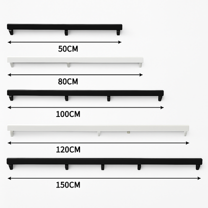 Metal Ceiling Canopy for Multi-Light Pendant Fixtures – Long Mounting Plate in Black or White, 1-5 Outlet Holes, Modern Hardware Accessory
