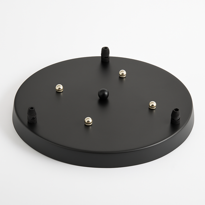 Ceiling Canopy Base for Hanging Lights – Round Metal Plate with Adjustable Wire & Multi-Hole Mounting for Kitchen Dining Room Bedroom Living