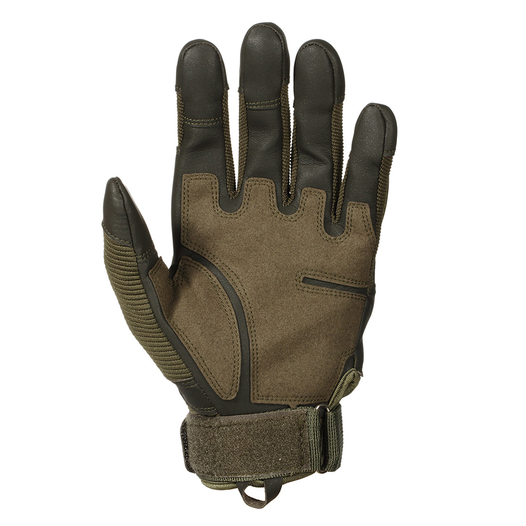 Tactical Half-Finger Gloves with Leather Palm and Cotton Back for Outdoor Work, Hiking, and Camping