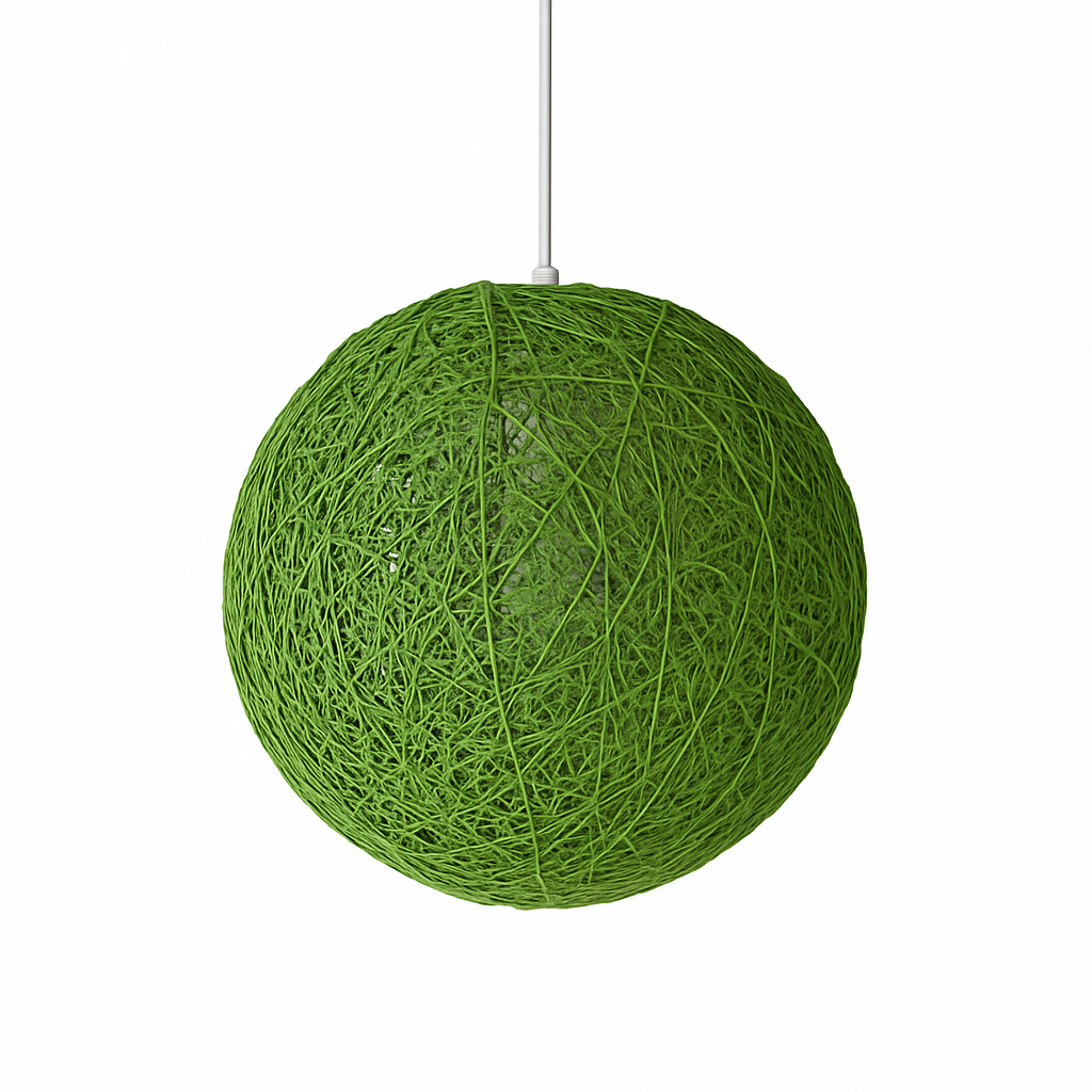 Woven Paper Globe Pendant Light with Adjustable Cord - Handcrafted Sphere Ceiling Fixture for Bedroom & Living Room