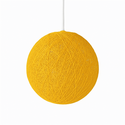 Woven Paper Globe Pendant Light with Adjustable Cord - Handcrafted Sphere Ceiling Fixture for Bedroom & Living Room