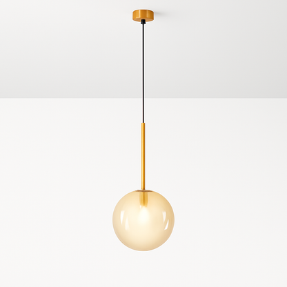 Glass Sphere Pendant Light | Modern Scandinavian Hanging Lamp for Dining Room, Bedroom, Cafe | G4 LED Compatible Ceiling Fixture