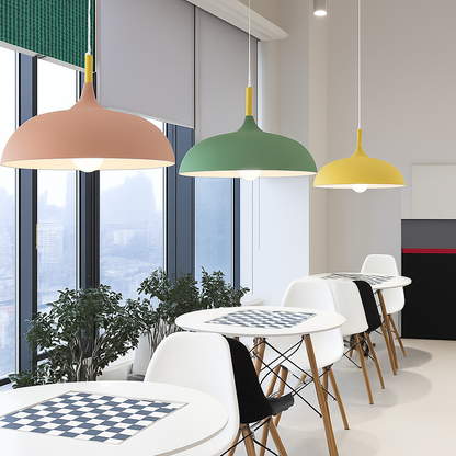 Aluminum & Wood Hanging Fixture E27 Socket for Kitchen Island Dining Room Ceiling Light Adjustable Drop Scandinavian Style Modern Minimalist