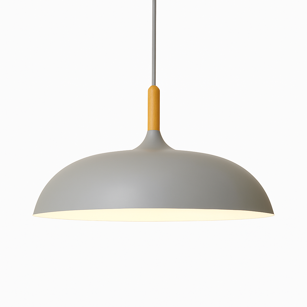 Aluminum & Wood Hanging Fixture E27 Socket for Kitchen Island Dining Room Ceiling Light Adjustable Drop Scandinavian Style Modern Minimalist