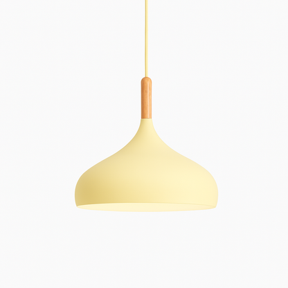 Metal Pendant Light with Wood Rod Modern Kitchen Dining Bar Fixture Adjustable Ceiling Lamp LED E27 Socket Scandinavian Style