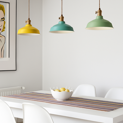 Hanging Ceiling Fixture with 39 in Adjustable Suspension E27 Metal Shade for Kitchen Island Dining Room Modern Drop Light