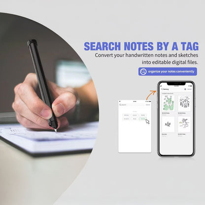 Smart Pen with Real-Time Handwriting to Text Conversion – Wireless Note Digitizer for Students, Professionals & Meetings – Works with Any