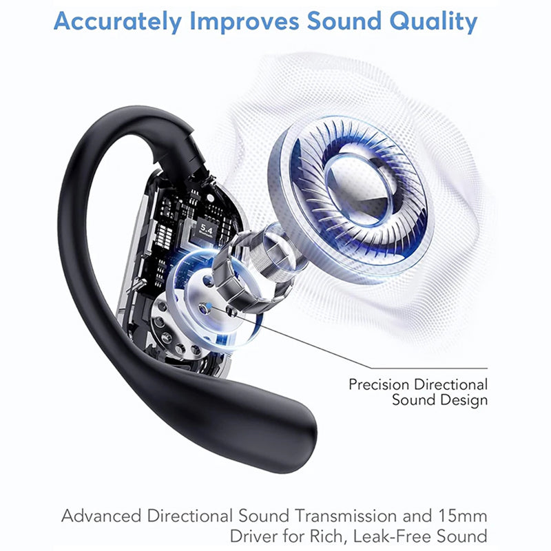 Real-Time AI Language Translator Earbuds – 144 Languages, Open-Ear Design, 80-Hour Battery, Bluetooth 5.4, Hands-Free Communication for