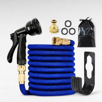 Expandable Water Hose 100 ft Self-Draining Flexible Tubing for Lawn Watering Car Wash Patio Cleaning No-Kink Garden Hose with Reinforced