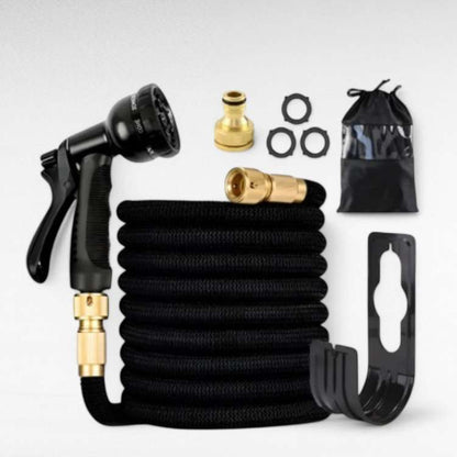 Expandable Water Hose 100 ft Self-Draining Flexible Tubing for Lawn Watering Car Wash Patio Cleaning No-Kink Garden Hose with Reinforced