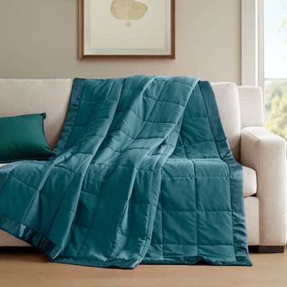 Colección Windom | Manta de plumón alternativo con tratamiento que absorbe la humedad | Cubrecama ligero y suave para todas las estaciones, ribete de satén