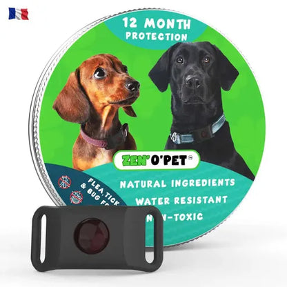 Flea and Tick Collar for Dogs – 8-Month Natural Protection for All Breeds & Sizes – Water-Resistant Adjustable Pest Repellent