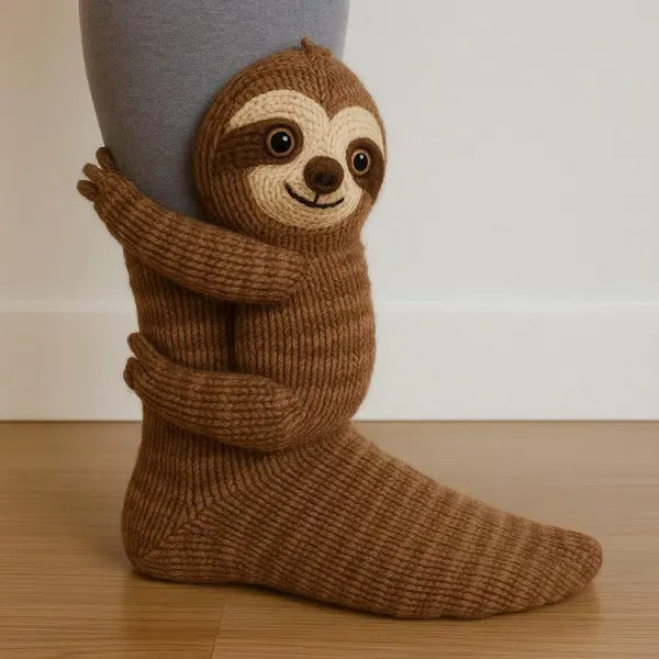 Plush Animal Slipper Socks with 3D Design – Cozy Winter Footwear for Kids & Adults