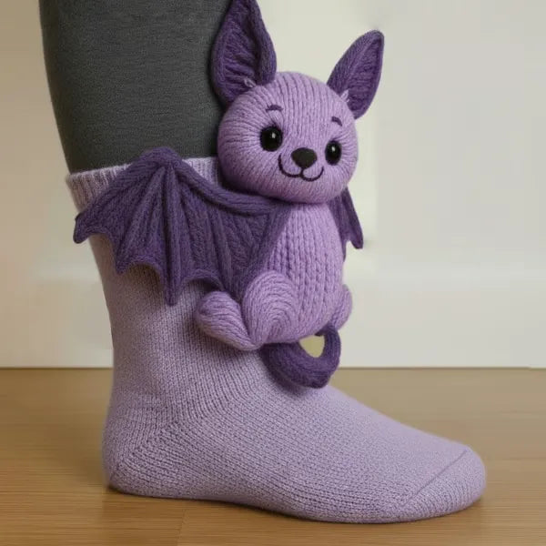 Plush Animal Slipper Socks with 3D Design – Cozy Winter Footwear for Kids & Adults