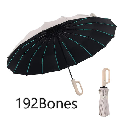 Heavy-Duty Windproof Automatic Open Umbrella with 47-Inch Canopy – Reinforced Storm Protection, One-Touch Deploy, Compact 15-Inch Fold for