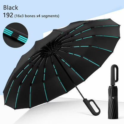 Heavy-Duty Windproof Automatic Open Umbrella with 47-Inch Canopy – Reinforced Storm Protection, One-Touch Deploy, Compact 15-Inch Fold for