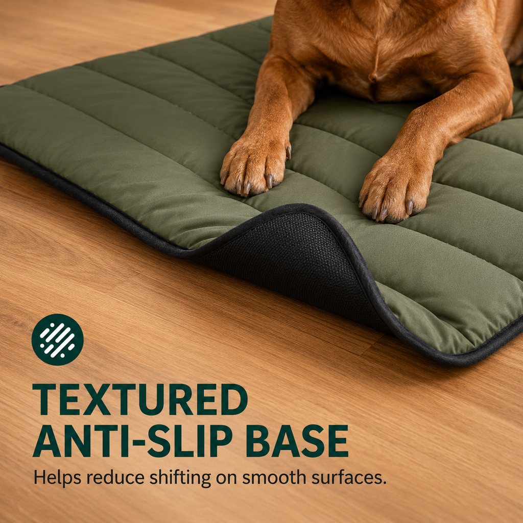 Ortekor Portable Roll-Up Dog Travel Mat for Camping & Car Trips - Keeps Pets Off Damp, Dirty Ground