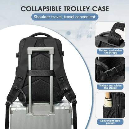 Travel Backpack with Vacuum Compression – Fits Airline Personal Item