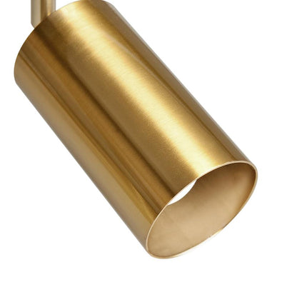 Adjustable Brass Spotlight Ceiling Light | Swivel GU10 Track Head Fixture for Kitchen, Hallway & Living Room | Modern Minimalist Gold