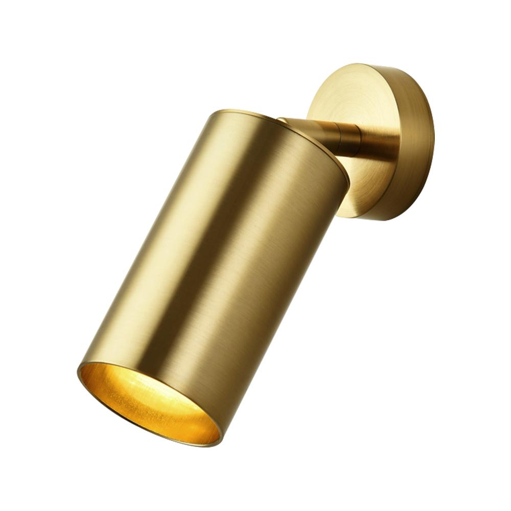 Adjustable Brass Spotlight Ceiling Light | Swivel GU10 Track Head Fixture for Kitchen, Hallway & Living Room | Modern Minimalist Gold