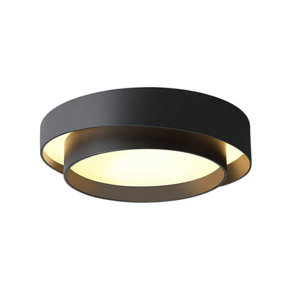 LED Flush Mount Ceiling Light 15 inch Round Metal Low Profile Fixture for Bedrooms Living Rooms Kitchens 1260 Lumens Energy Efficient Contem