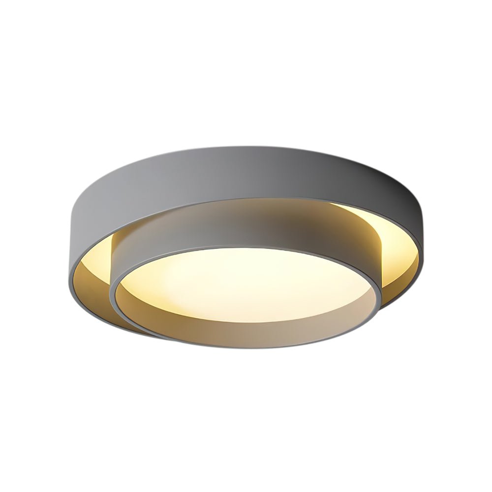 LED Flush Mount Ceiling Light 15 inch Round Metal Low Profile Fixture for Bedrooms Living Rooms Kitchens 1260 Lumens Energy Efficient Contem