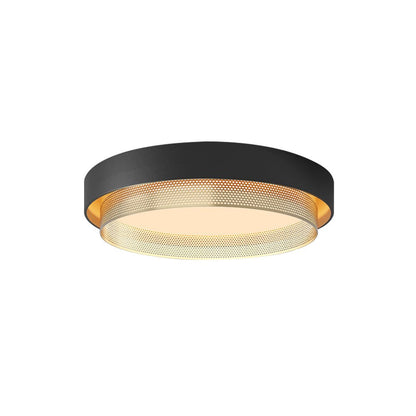 20-Inch LED Ring Ceiling Light Flush Mount Metal Black or White for Hallway Bedroom Living Room Modern Low Profile Round Fixture Integrated