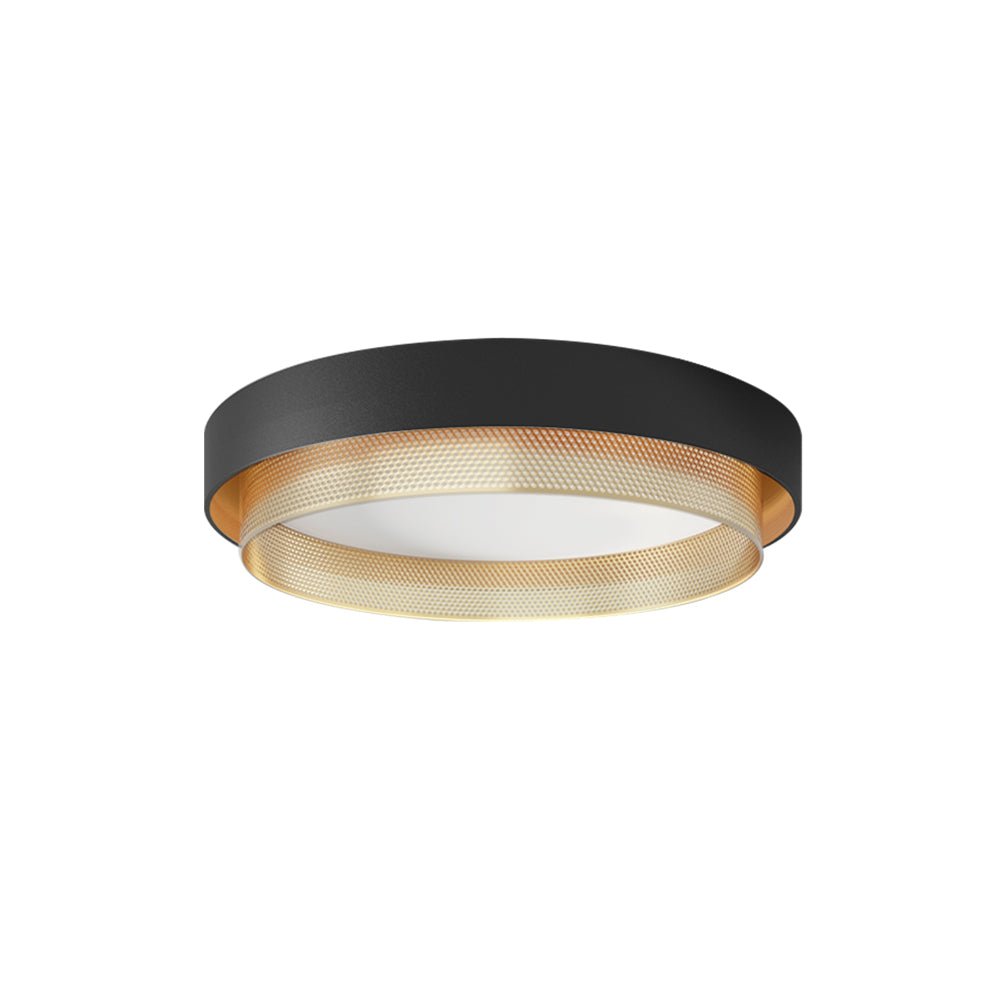 20-Inch LED Ring Ceiling Light Flush Mount Metal Black or White for Hallway Bedroom Living Room Modern Low Profile Round Fixture Integrated