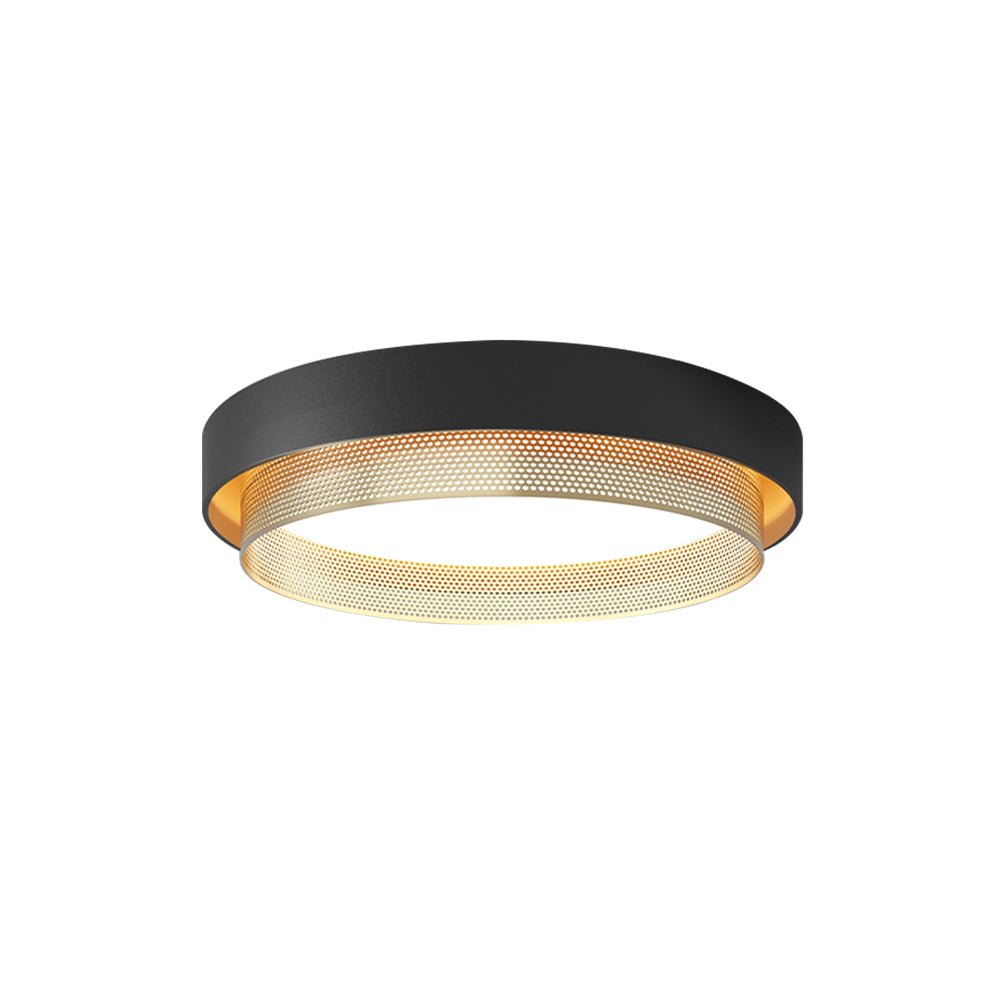 20-Inch LED Ring Ceiling Light Flush Mount Metal Black or White for Hallway Bedroom Living Room Modern Low Profile Round Fixture Integrated