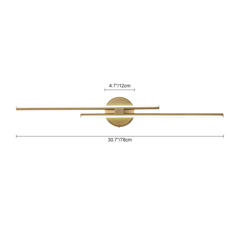 Linear LED Flush Mount Ceiling Light 24 in Metal Strip Fixture Cool White 6000K for Kitchen Office Bathroom Modern Task Lighting