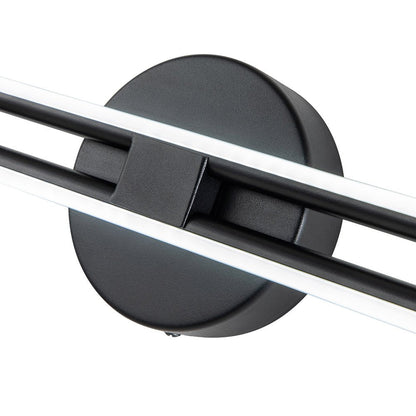 Linear LED Flush Mount Ceiling Light 24 in Metal Strip Fixture Cool White 6000K for Kitchen Office Bathroom Modern Task Lighting