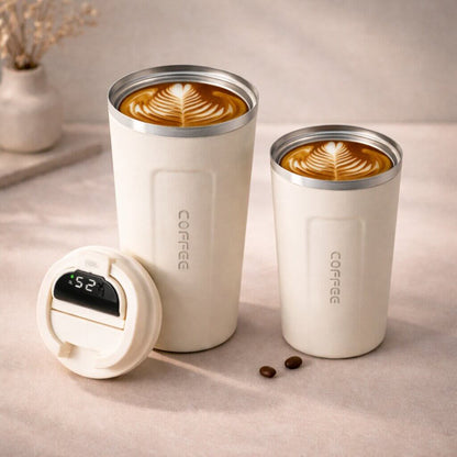 Smart Temperature Display Travel Mug | Steel Drinkware