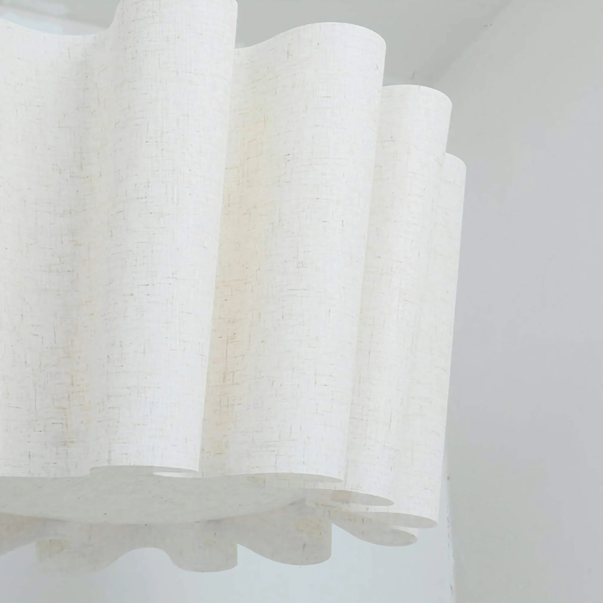 Lámpara colgante de tambor de tela de 16 pulgadas, color blanco y topo, casquillo E27, luminaria contemporánea para comedor o dormitorio, lámpara de techo suspendida con difusor suave