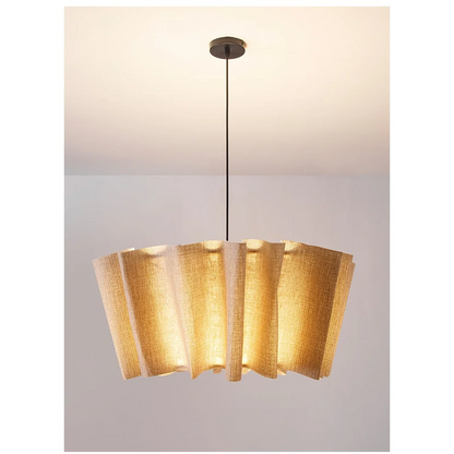 Lámpara colgante de tambor de tela de 16 pulgadas, color blanco y topo, casquillo E27, luminaria contemporánea para comedor o dormitorio, lámpara de techo suspendida con difusor suave