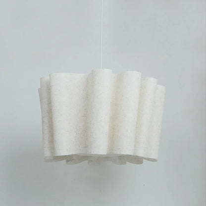 Lámpara colgante de tambor de tela de 16 pulgadas, color blanco y topo, casquillo E27, luminaria contemporánea para comedor o dormitorio, lámpara de techo suspendida con difusor suave