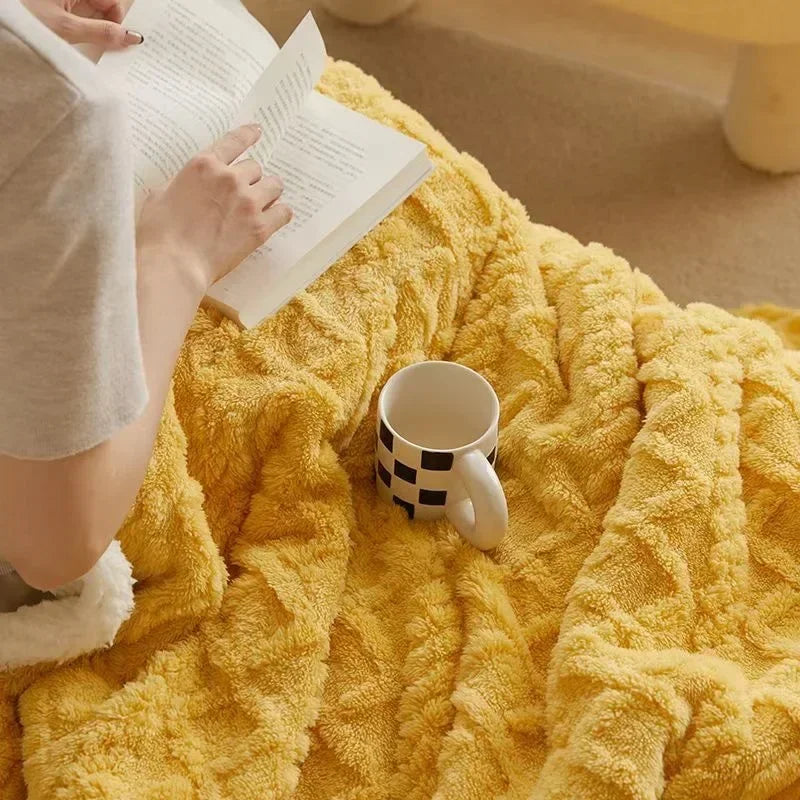 Reversible Sherpa Fleece Throw Blanket – Plush Double-Sided Winter Bedding for Couch, Bed & Sofa