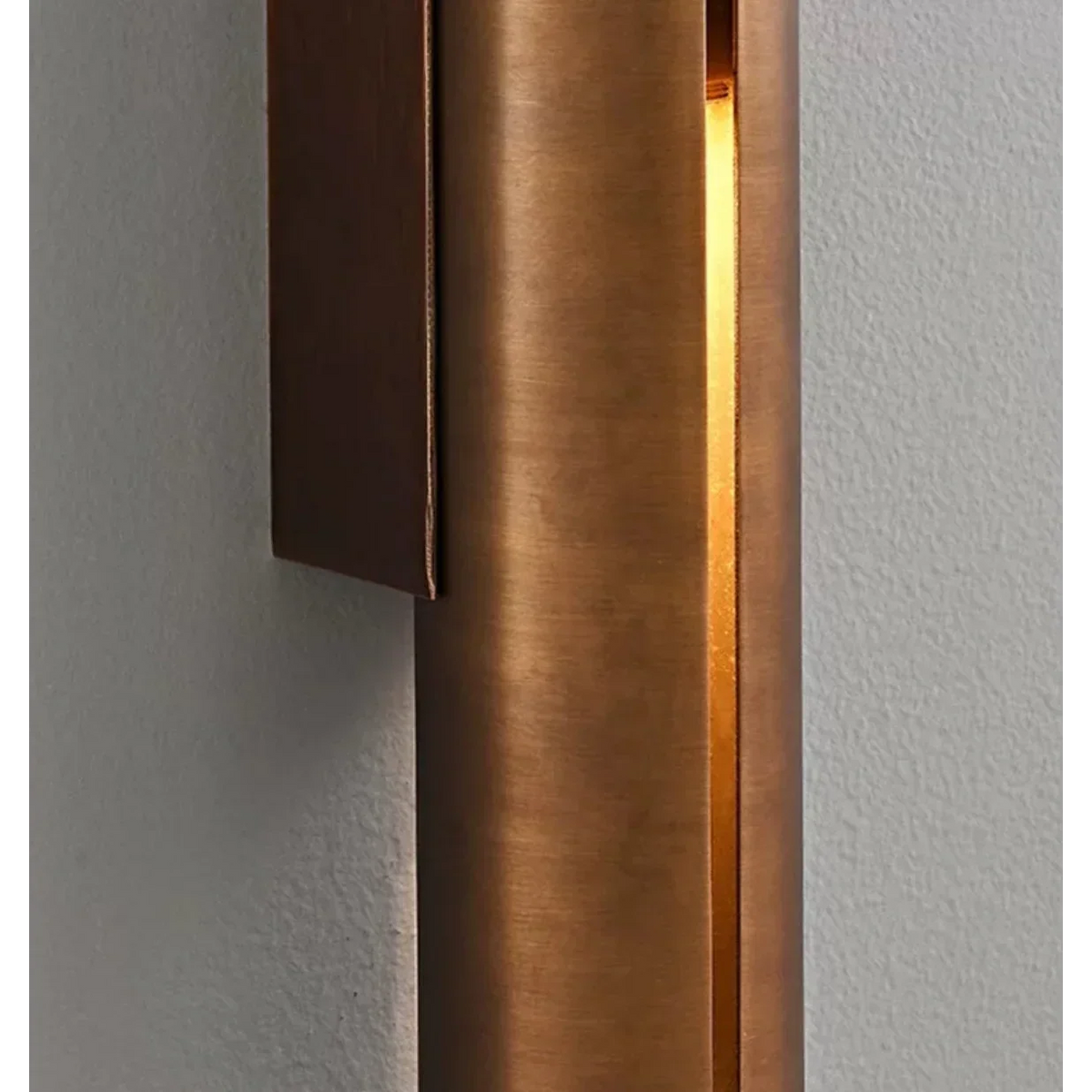 Copper Sconce Bronze Finish 14 in Vertical Slit Warm White Up Down Lighting for Hallways Bedrooms Contemporary Modern Indoor Metal Fixture