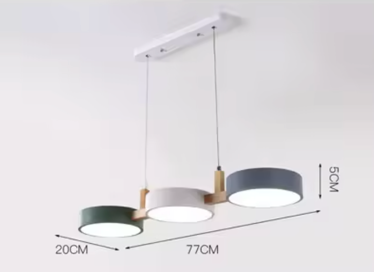 Trestle | Linear Pendant Light with Staggered Metal Shades | Scandinavian Design for Modern Spaces