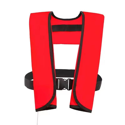 Auto-Inflate Life Vest – 150N Buoyancy, 3-5 Second Deployment, Adjustable Fit for Adults up to 330 lbs, SOLAS Reflective Strips, Neoprene
