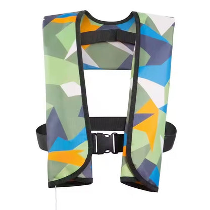Auto-Inflate Life Vest – 150N Buoyancy, 3-5 Second Deployment, Adjustable Fit for Adults up to 330 lbs, SOLAS Reflective Strips, Neoprene
