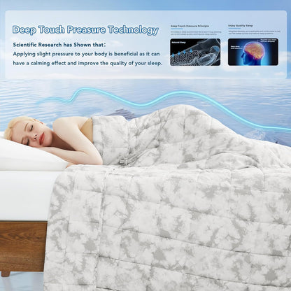 Cozy Comfort | Weighted Blanket with Cooling Microfiber | All-Season Softness for Ultimate Relaxation